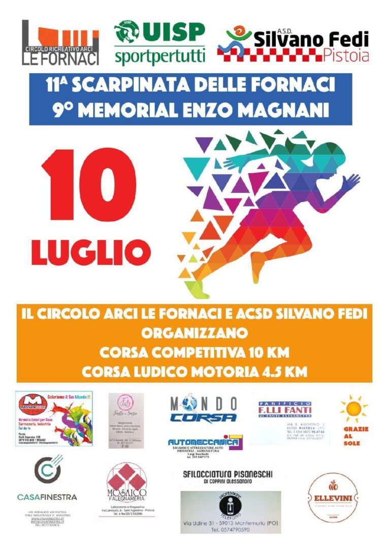 11^ SCARPINATA DELLE FORNACI-PISTOIA -VENERDI' 10 LUGLIO 2026